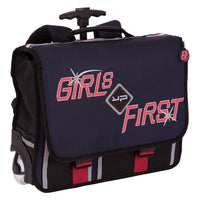 cartable ; cartable à roulettes ; roulettes lumineuses ; cartable à roulettes primaire ; primaire ; cartable 41cm ; phosphorescent ; cartable fille ; girl ; girls first ;  recyclé ;  ; cartable à roulettes girls first