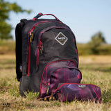 Trousse rectangle recyclée Moiré fuchsia
