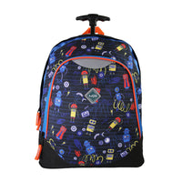 Sac à Dos à Roulettes Recyclé Robot - 2 Compartiments - Garçon - Sac à dos Scolaire Primaire