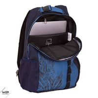 sac ; sac à dos ; recyclé ; collège ; lycée ; école ; secondaire  ; 1 compartiment ; bleu ; bleu foncé ; ours ; nature ; sauvage ; usb ; sac ordi ; ordinateur ; compartiment ordinateur