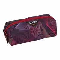 trousse ; trousse scolaire ; scolaire ; 1 compartiment ; recyclé ; violet ; fuschia ; rose ; moiré : motif : rectangle ; trousse rectangle 1 comp recyclée moiré fuschia