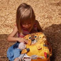 sac à dos ; sac goûter ; sac maternelle ; petit sac ; sac enfant ;  oval ; leo ; leopard ; jaune ; orange