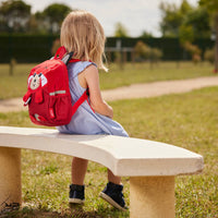 sac à dos ; sac goûter ; sac maternelle ; petit sac ; sac enfant ; oval ; panda ; panda roux ; rouge