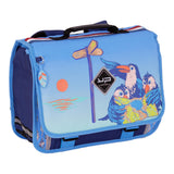 cartable ; cartable primaire ; cartable 38cm ; cartable enfant ; enfant ; bleu ; oiseau ; famille ; recyclé ; cartable 38cm famille oiseau