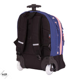 sac à dos ; sac à dos à roulettes ; sac à roulettes ; sac à roulettes primaire ; phosphorescent ; roulettes lumineuses ; recyclé ; violet ; rose ; fille ; licorne ; evasion ; chateau ; sac à dos à roulettes licorne evasion