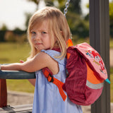 sac à dos ; sac goûter ; sac maternelle ; petit sac ; sac enfant ; souple ; rose ; ecureuil