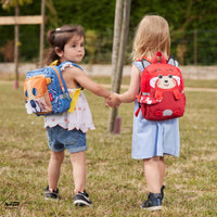 sac à dos ; sac goûter ; sac maternelle ; petit sac ; sac enfant ; cartable maternelle ; carré ; chien ; beagle ; bleu